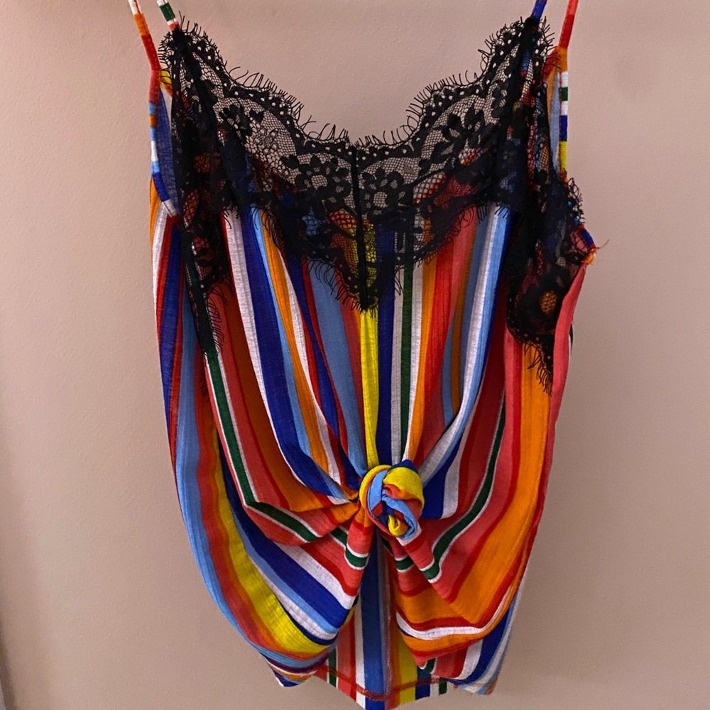 Zara lace colorful tank